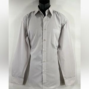 New Gen Men's Solid Light Gray Dress Shirt Long Sleeves With Pocket Convertible